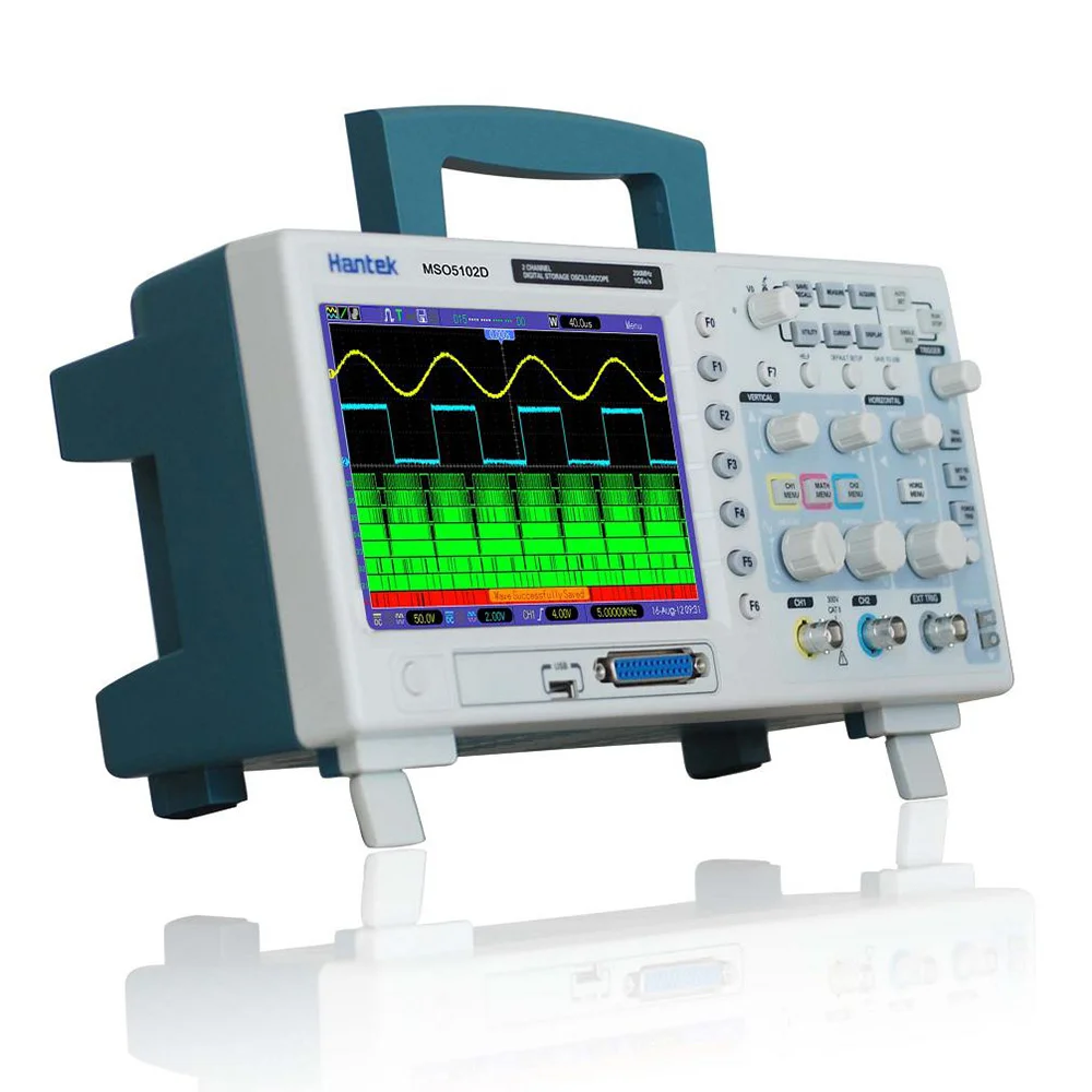 Hantek Mso5102d 100mhz Mixed Signal Oscilloscope 16 Channels Logic Analyzer 2 Channels Oscilloscope External Trigger