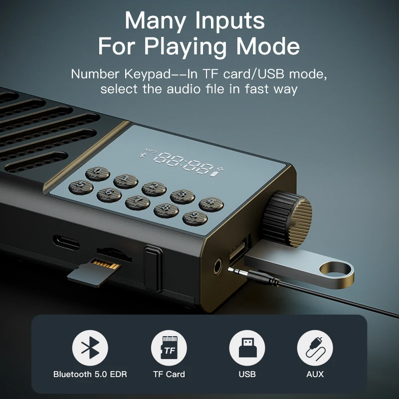 Wholesale Price Customized Logo Type-c Charging FM Radio Portable Wireless Bluetooth Speaker For Sale