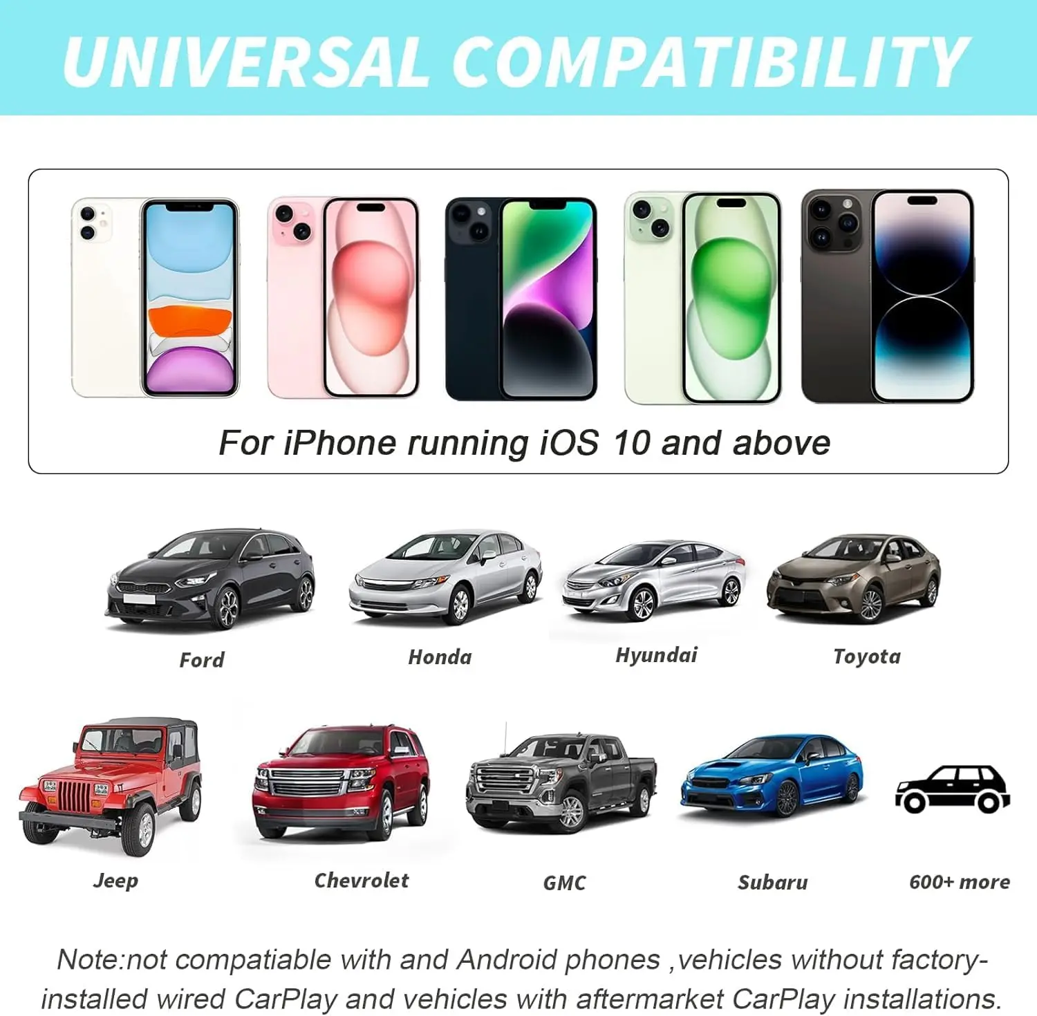 Boyi Wireless Carplay Wireless Adapter Plug & Play Wired to Wireless CarPlay Dongle 2024 Update Low Latency