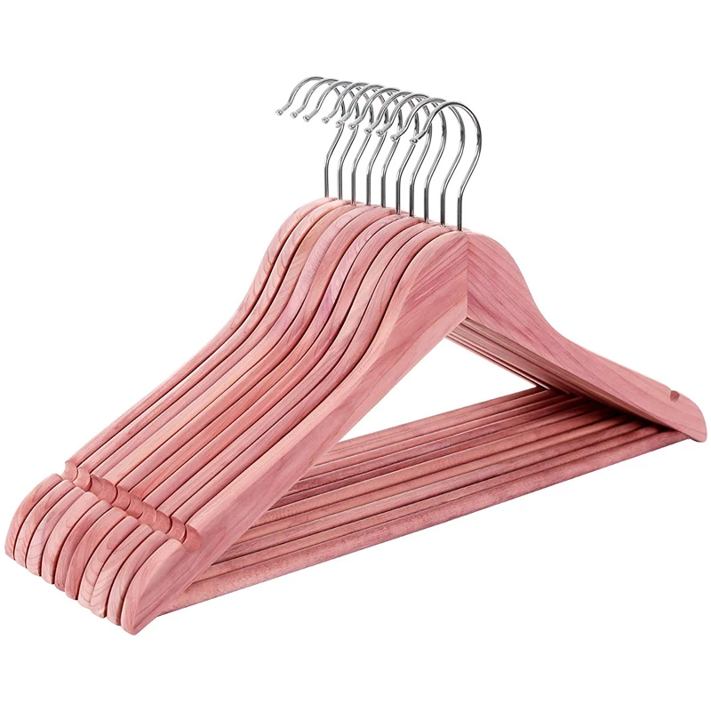factory wholesale wood products cloth hangers moth repellent cedar indoor modern hanger luxury wooden cloth hangers