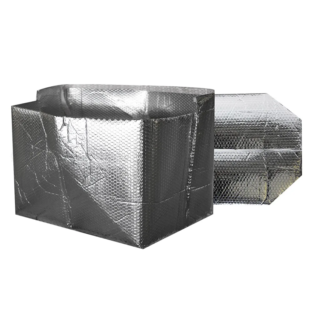 Recycle Thermal Bag Cooler Food Radiant Barrier Bubble Padded Thermal Insulated Box Liner  Foil Insulation Keep Cold Hot Bag
