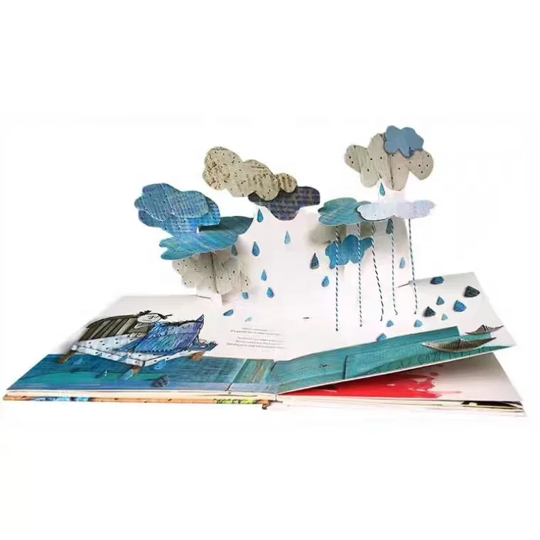 Hardcover Die cut Strength factory custom services education printing 3d pop up books for kids pop up story books