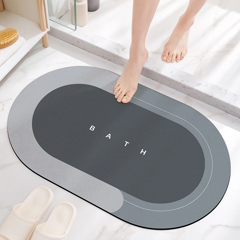 Hot Sale Custom Diatom Mud Absorbent Bathroom Bath Mat Household Fast Drying Bath Mat