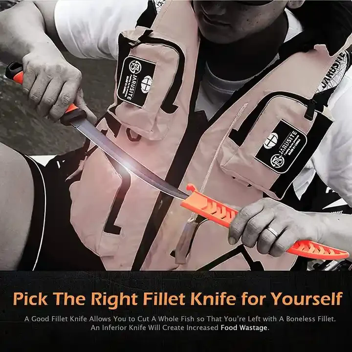 Multi-function Stainless Steel Fishing Cutting Knife Set PP Handle Fish Filleting Knife