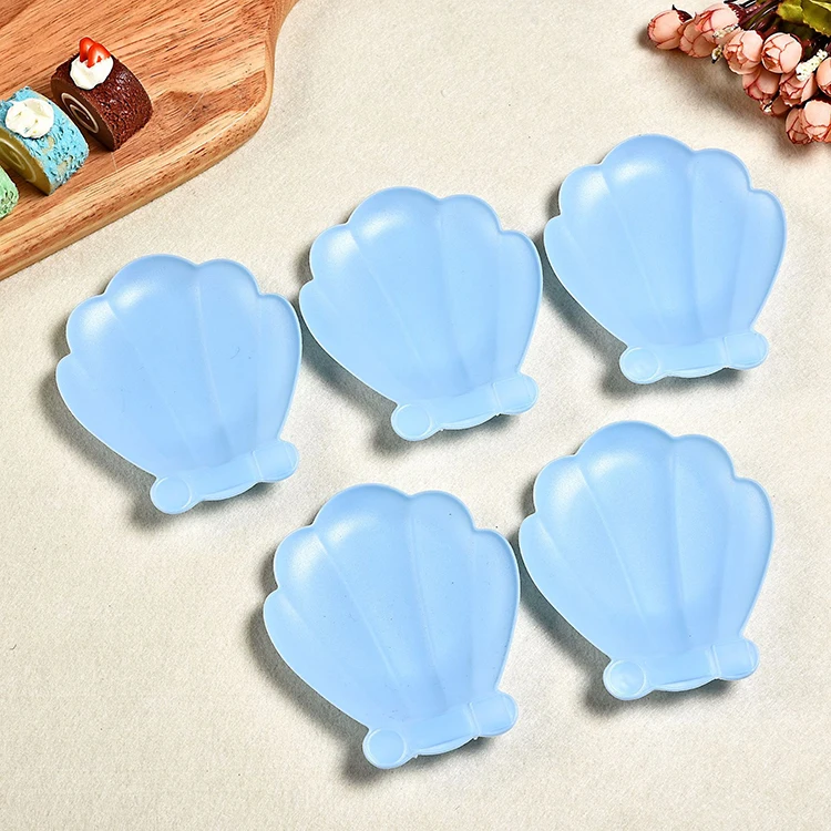 Best Selling Disposable Plastic Shell Plate 5 Individually Pack Cake Dessert Cutlery Catering Plates Dinner Set