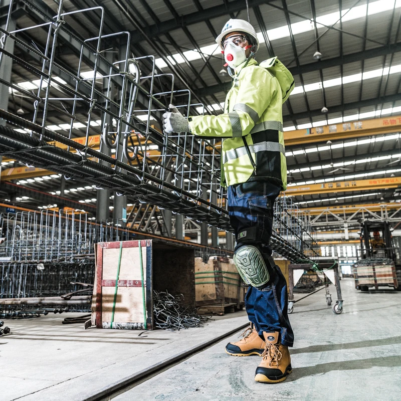 Customized Anti-puncture Steel toe hiking boot midi boot height safety shoes