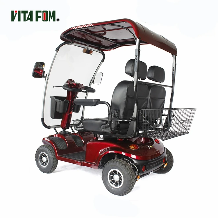 High Quality 1500w Four-Wheel Motor Long Range Electric Golf Cart Electric Mobility Scooter With 2 Seats