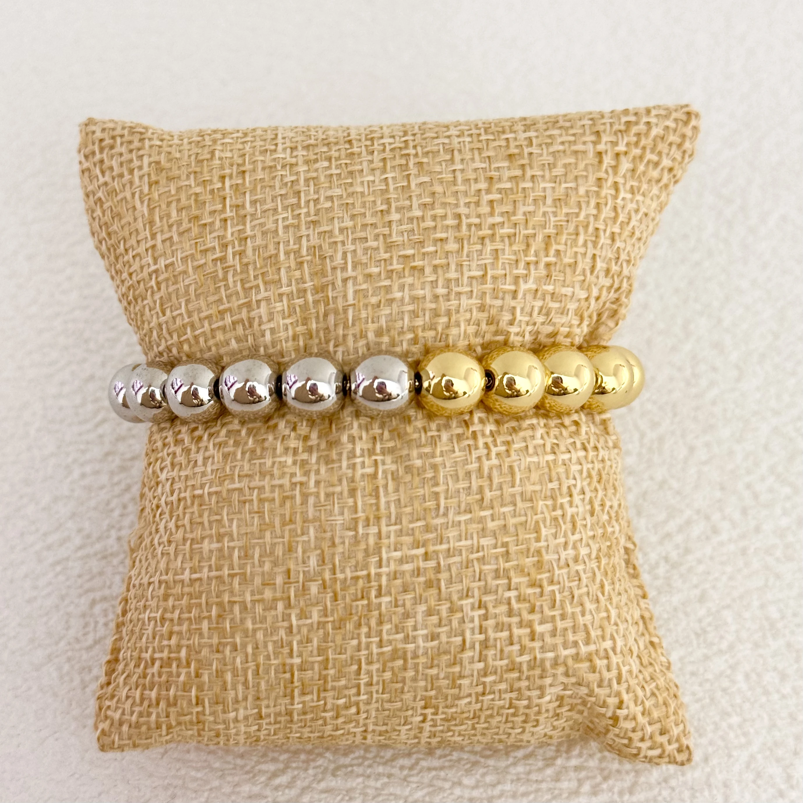 New Arrival Gold Silver Beads Bracelet Daily Wear Big Crystal Heart Adjusted Bracelet Women Fashion Jewelry Set Party Gift