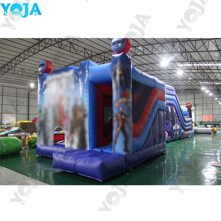 17FT superhero bounce house Backyard home used kids toys inflatable bounci water slide bounce house bouncing used jumping castle