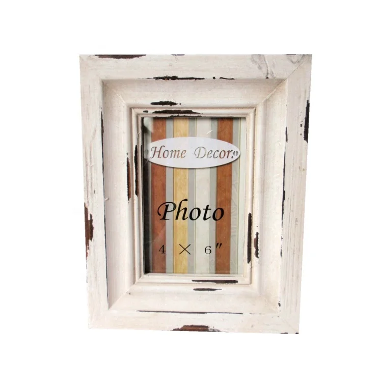 OEM and ODM Foto Frame Wood New Model Antique White Photo Frame