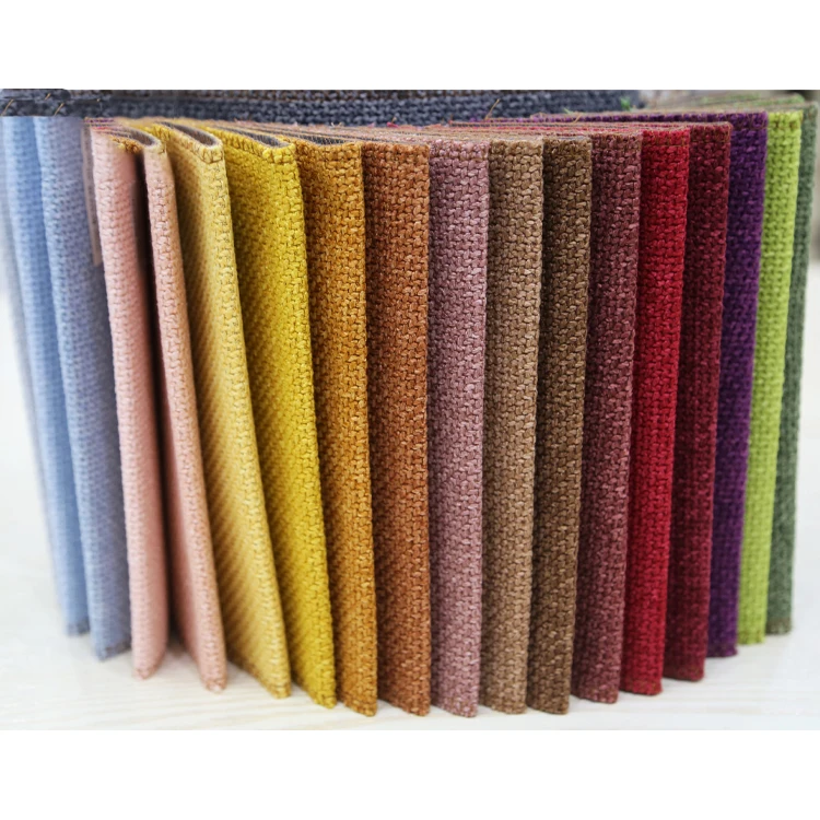 Hot Selling Polyester Fabric Linen Upholstery Leisure Sofa Fabric Manufacturer