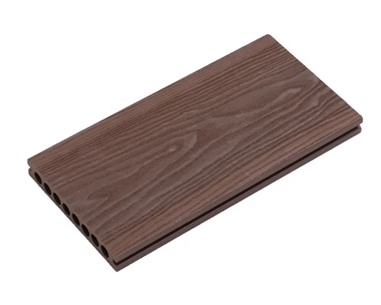 High quality WPC round hole floor waterproof and UV resistant outdoor courtyard flooring