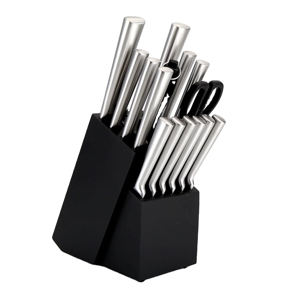 16 Pieces Cooking Knife Block Set High Carbon Steel Ultra Sharp Chef Knife With Ergonomic Handle Including Honing Steel and Shea