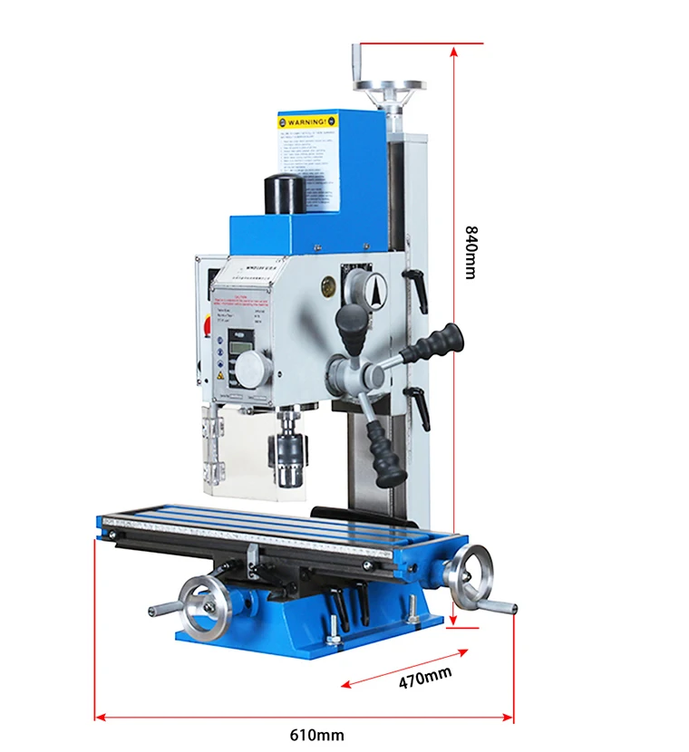 Household WMD16V 16mm Small metal drilling and milling machine for hobby