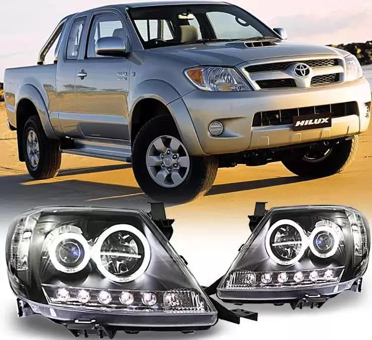 Upgrade to led DRL HID xenon headlamp headlight for TOYOTA HILUX VIGO head lamp head light 2008