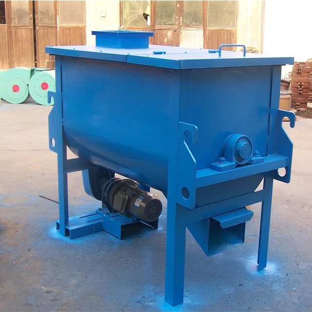 Animal Feed Mixer Horizontal Ribbon Cattle Pig Feed Mixer Mixing Machine