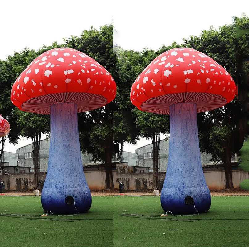 Personalized Height Inflatable Ballon Mushroom Model For Event Display LED