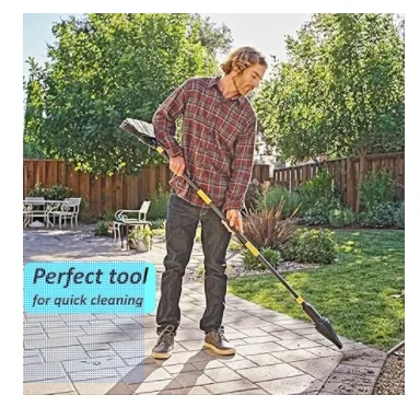 Outdoor broom with built-in lightweight rechargeable cordless leaf blower | Foldable broom suitable for camping, deck, patio