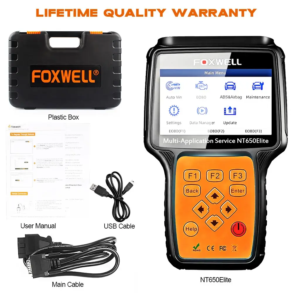  Foxwell NT650 Elite все делает сервисный инструмент с 25 специальными функциями обновленной