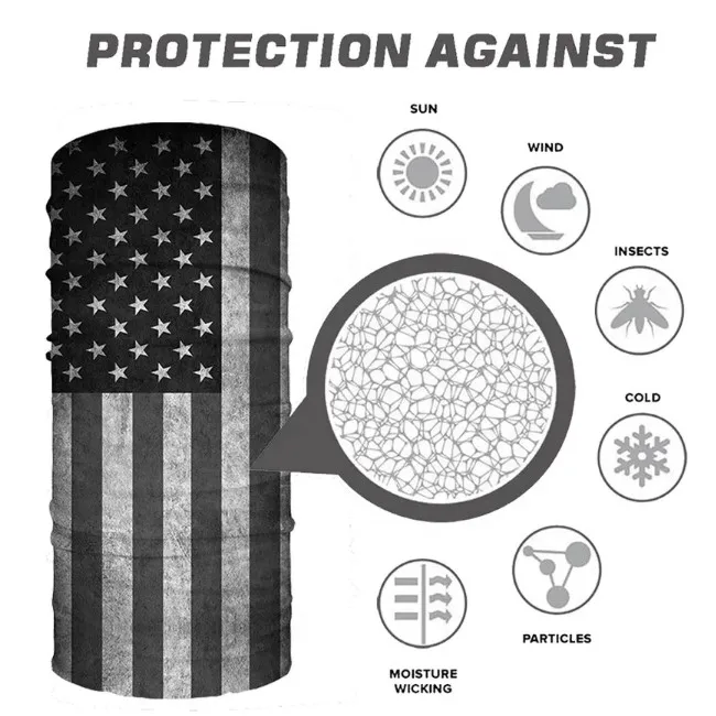 LEO  all seasons face cover polyester neck gaiter face mask fabric seamless tube bandana