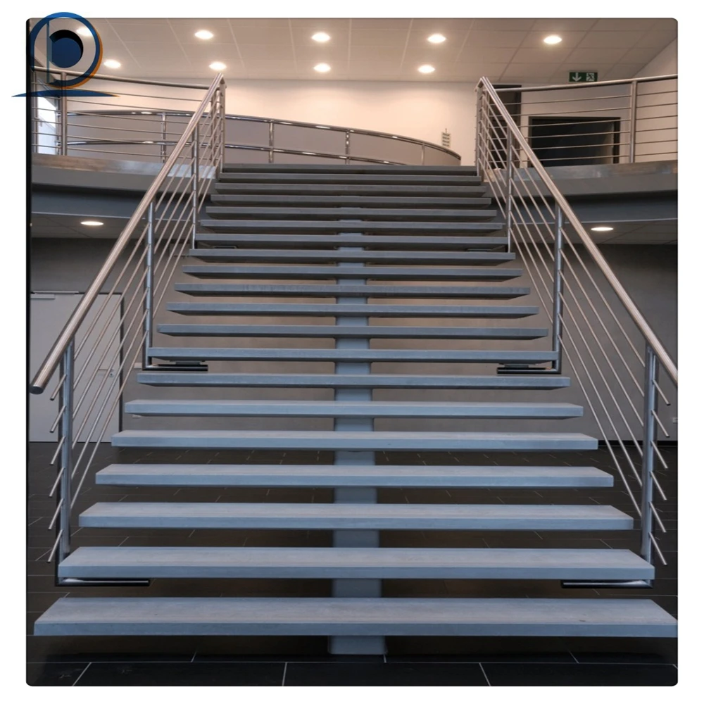 Prima Stairs For Outdoor Smart Step Middle Stringer Single Steel Beam Straight Staircase