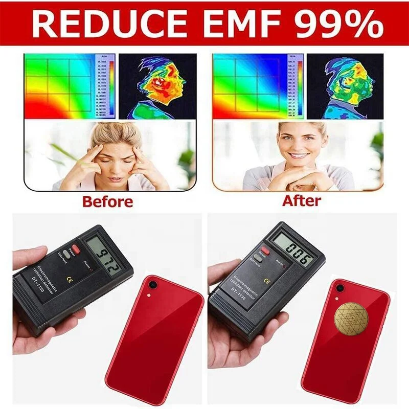 Against EMF Protection EMR Round Scalar Quantum Shield Anti Radiation Sticker Quantum Shield For Phone