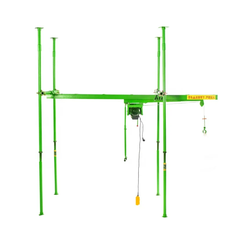 New High Efficiency Indoor Electric Mini Crane Auto Clutch Single Flight Straight Slide Crane