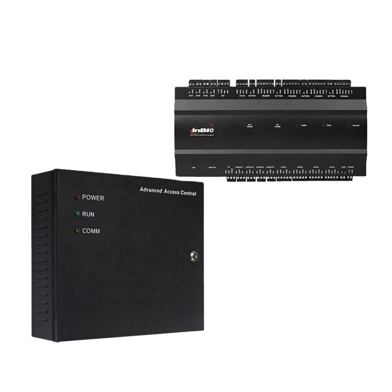 inBIO460 Biometric fingerprint access control 4 door access controller with Power Adapter Box