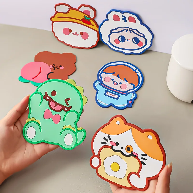 Cute ins wind non-slip heat insulation pad home kitchen silicone tea coaster
