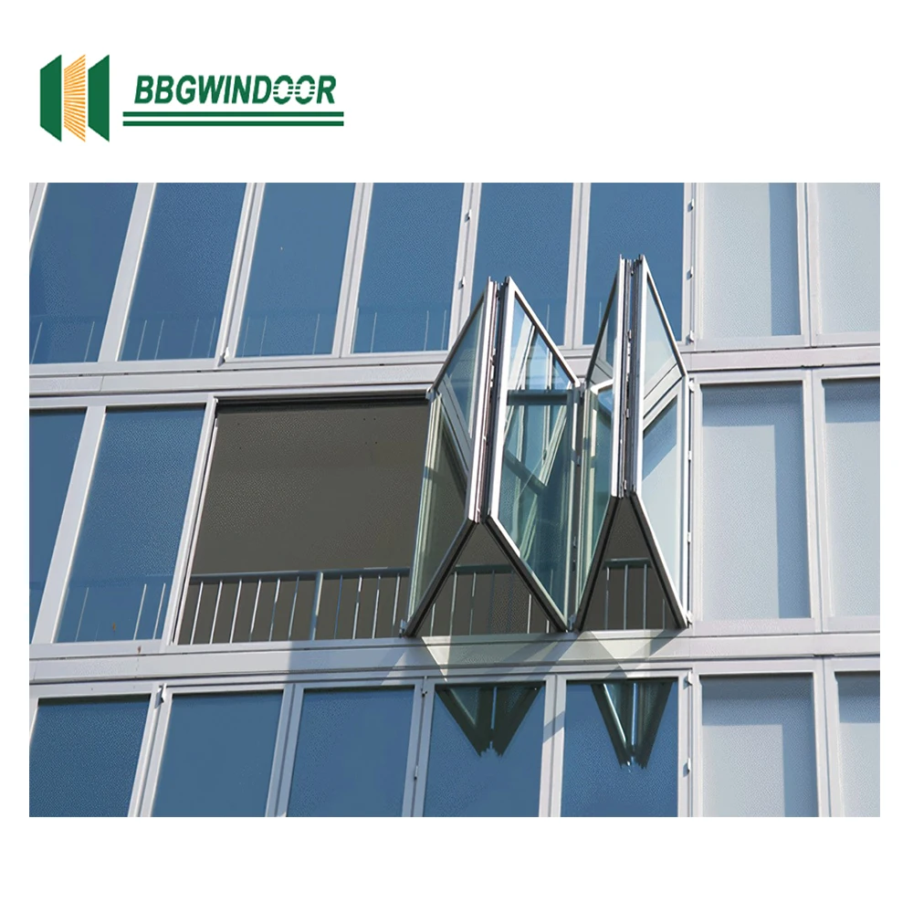 Lukliving Heat Insulation Exterior Balcony Folding Window Horizontal Bi Fold Windows Sound Insulation Folding Windows Lowe Glass