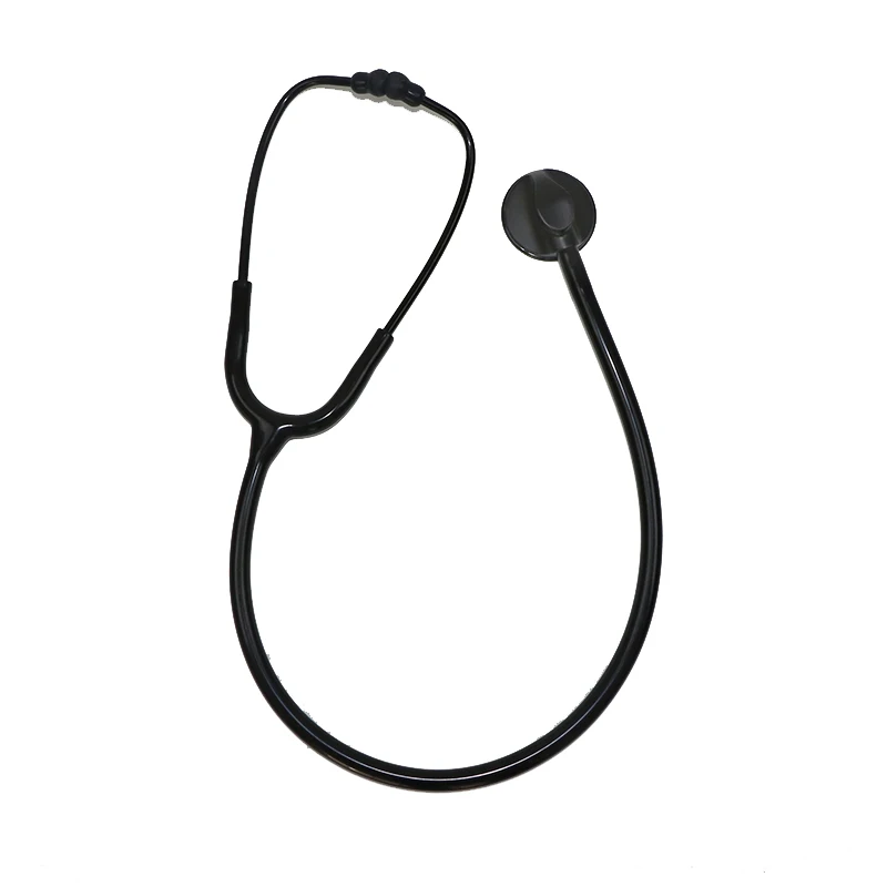 estetoscopio Zinc Alloy Stethoscope Deluxe All Black Single Head Stethoscope with Inverter diaphragm