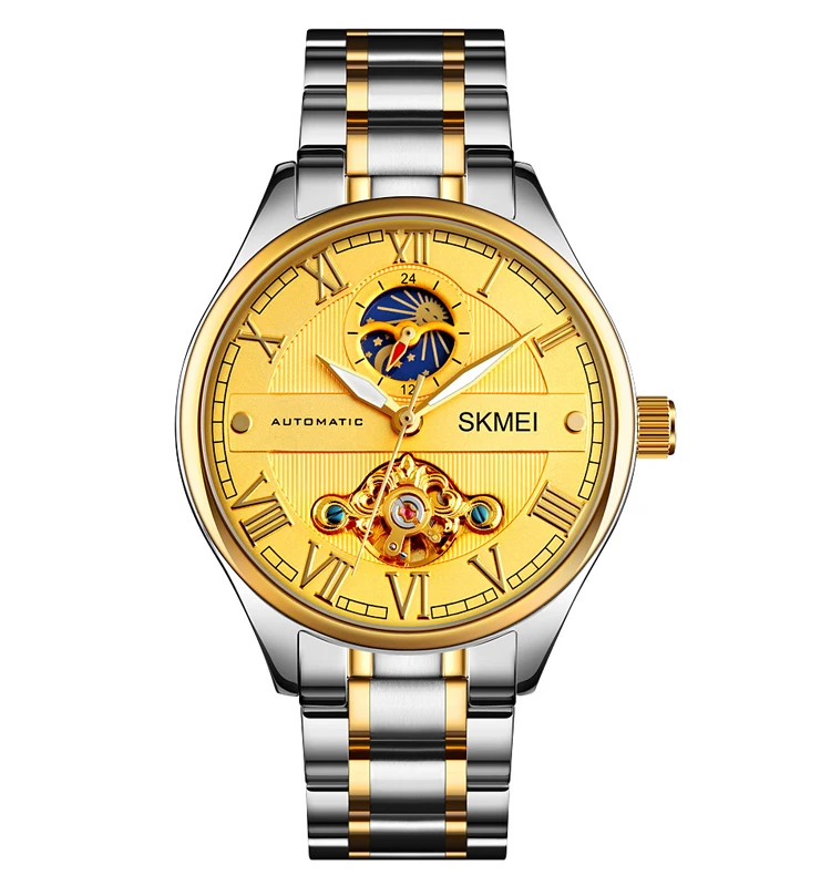 Роскошные мужские водонепроницаемые механические часы SKMEI M024
