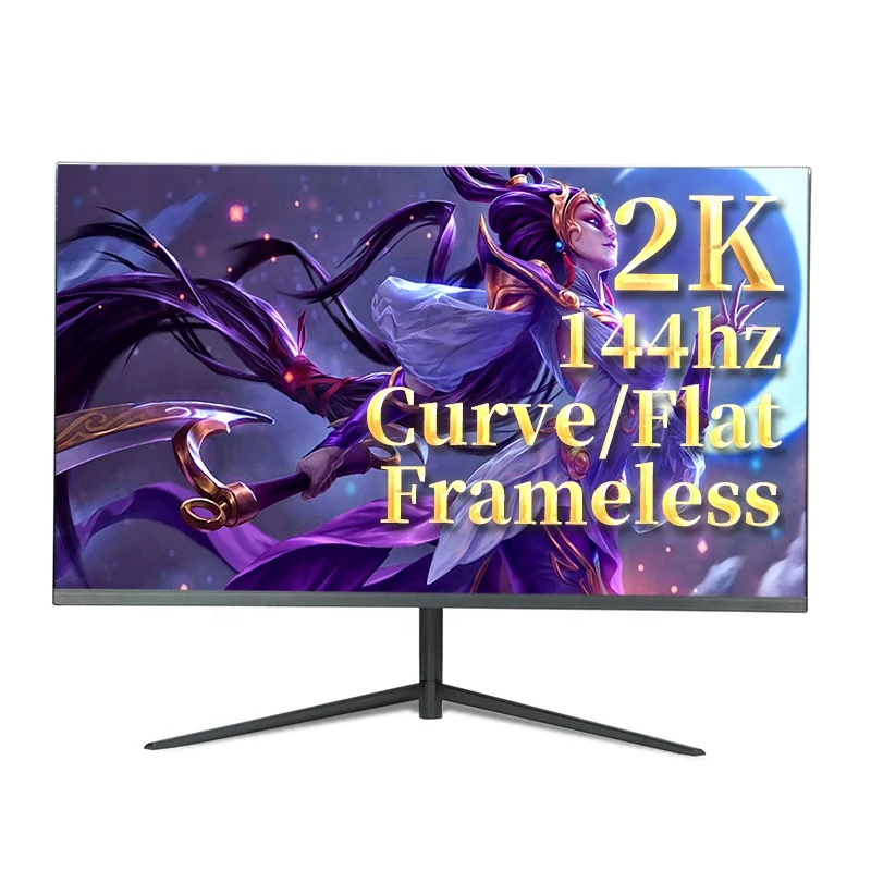 
24 Inch Curved Monitor 27 144Hz Pc Led Gaming 144 Hz 2K Desktop Computer Monitor 