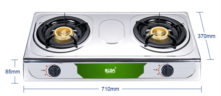 
China best commercial cheap price home kitchen new 2 burner household table gas stove stainless steel 