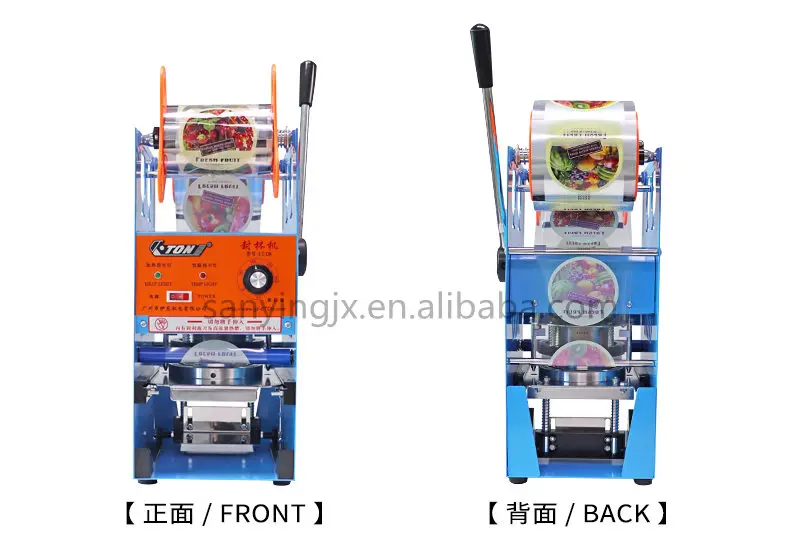 Semi-Auto Plastic Cup Film Sealer Electric Bubble Tea Cup Sealing Machine For Sale