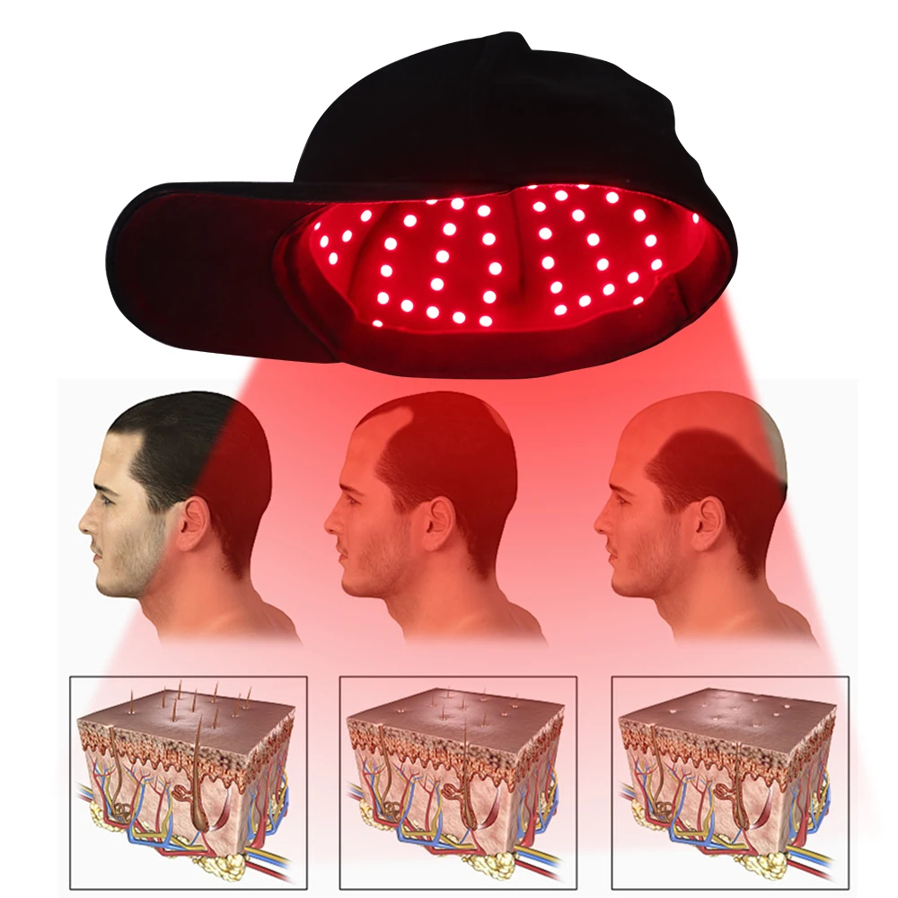 Bio Red Light Laser Therapy 660nm 850nm Wavelength Red Light Infrared Therapy Home Use Hat