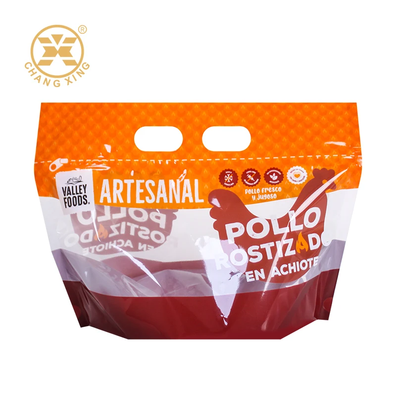 Grease Proof Poultry/Turkey/Duck Full Grilled Chicken Plastic Bag With Anti-fog Window Rotisserie Chicken Packaging Bags