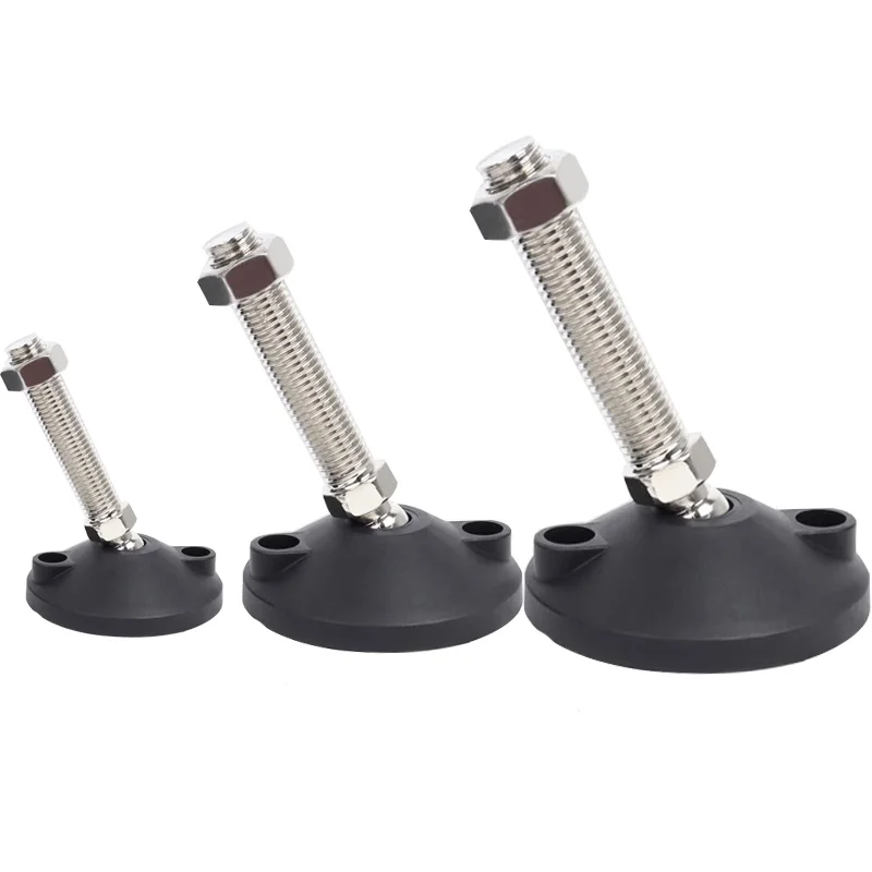 Swivel and Fixed Type Nylon Black Plastic Industrial Provide Orange Furniture Leg D=50 60 80 100 125 Adjustable Leveling Feet