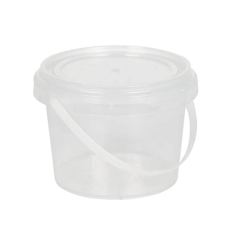 300ml Transparent Plastic Buckets Hand Carryable Plastic Fruit Box Jar Oatmeal Pail Yogurt Pot Barrel Cheap Raw Material