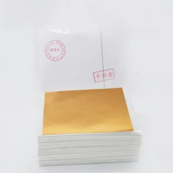 Low price 14.2*13.5 cm 1000 Sheets Copper Gold Taiwan Copper Foil Leaf For Decorating Wall Art Crafts Furniture