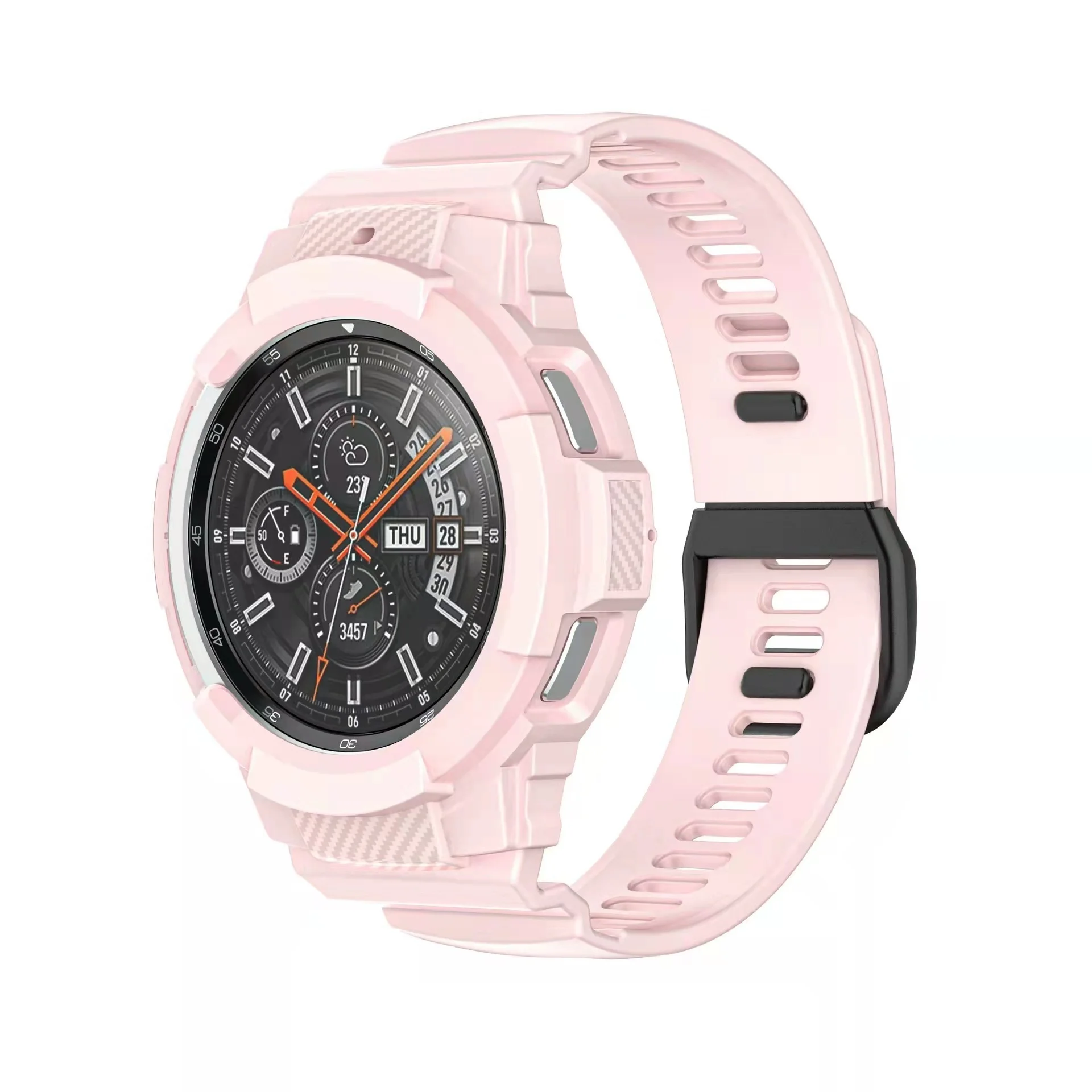 Fashion Soft Silicone Watch Strap For Samsung Galaxy Watch4 42mm 46mm Watch Case Band Protective Shell TPU Cover
