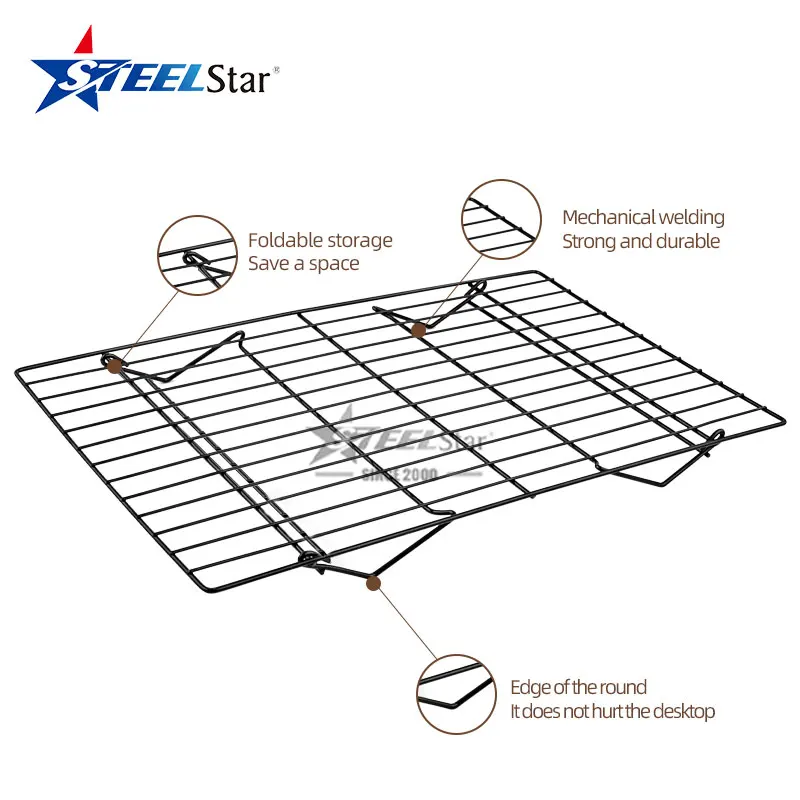 Barbecue BBQ Accessories Stainless Steel Baking Cooling Rack Wire Net Steaming Barbecue Rack / Oven BBQ Grill