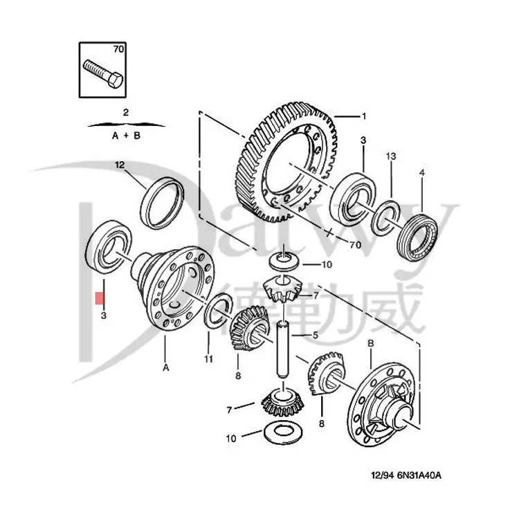 OE 312540 Peugeot 605 Citroen FK differential bearing(brand original)