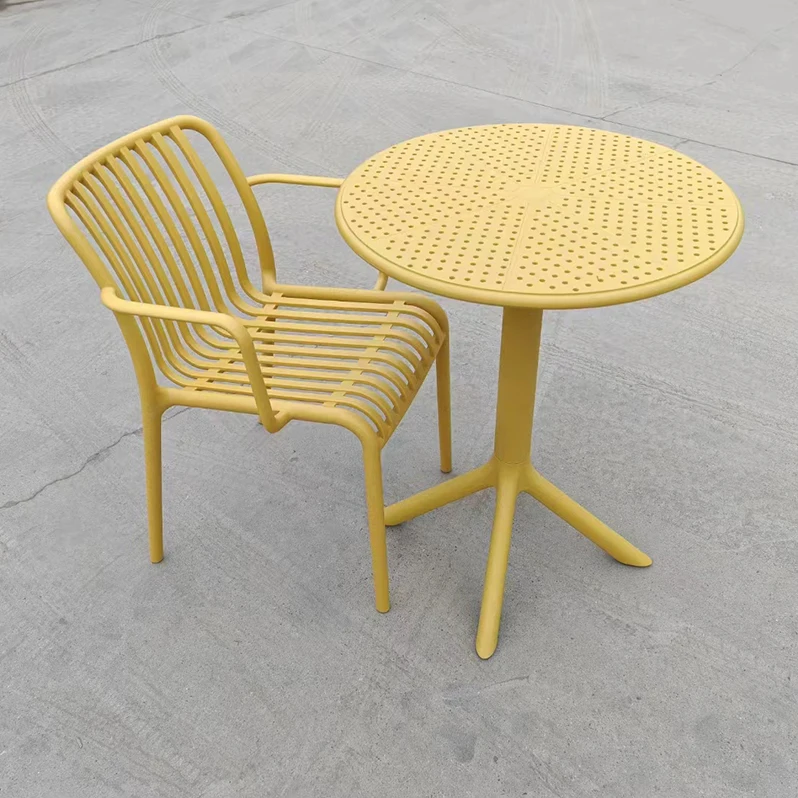 Nordic Hot Sale Modern Hotel Stacking Chairs PP Polypropylene Plastic Dining Chairs with Arms