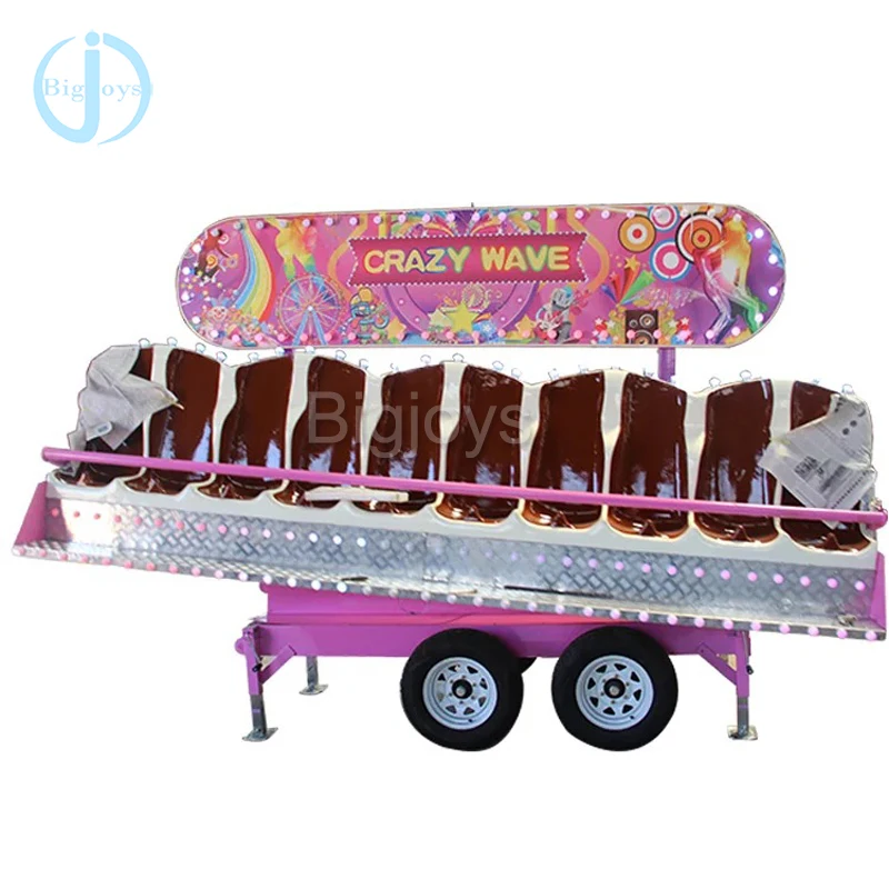 Fairground Portable Crazy Wave Rides Trailer Mini Miami Ride Children Amusement Park Rides For Sale