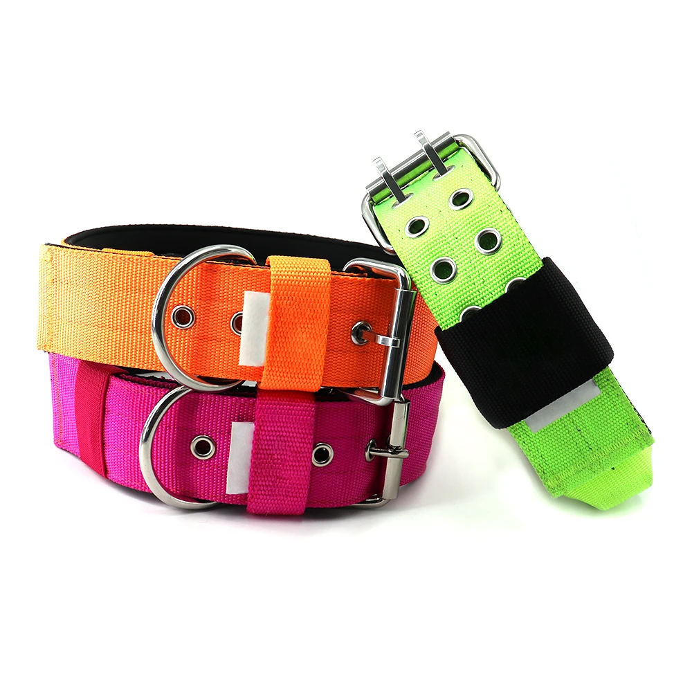 Premium Heavy Duty Soft Adjustable Nylon Webbing Padded Tactical Training Pet Dog Collar