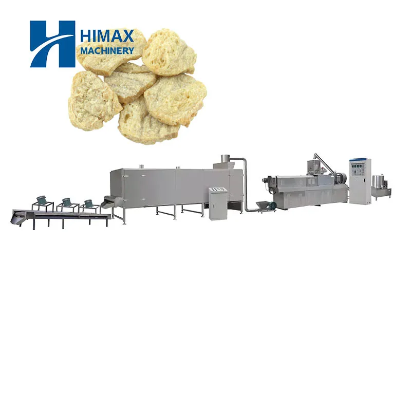 soya meat making machine tvp tsp maker machine twin screw textured soya chunks production line