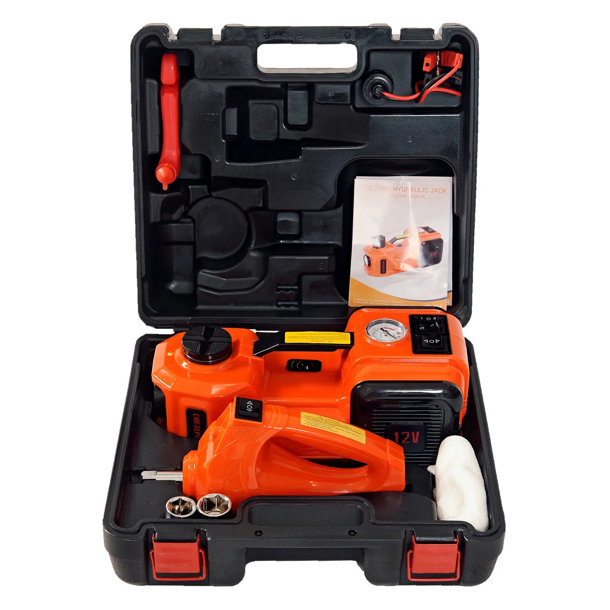 Сделано в Китае, лидер продаж, Автомобильный Электрический гидравлический домкрат с шиновым электрическим гаечным ключом и воздушным насосом