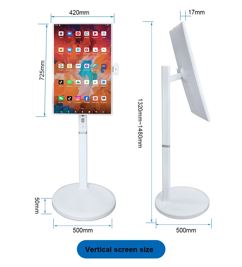 Leisure office Portable Smart Touch TV With Camera Battery Powered 32Inch Ultra HD LCD Wifi Inteligentes Television
