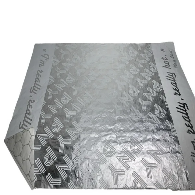 
logo colored aluminum foil laminate wax paper for hamburger wrapping 